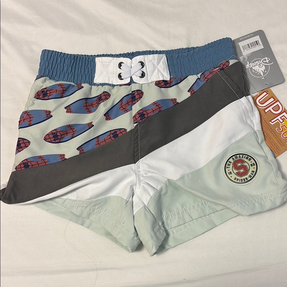 Disney The Amazing Spiderman Boys Swim Trunks (5/6) NEW with tags